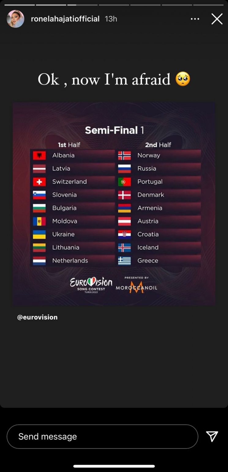 Foto: Ronela Hajati/ Instastory